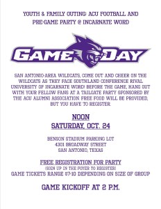 ACU gameday flyer