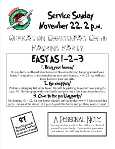Operation Christmas Child Flyer