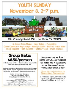 Rocky Creek Youth Sunday